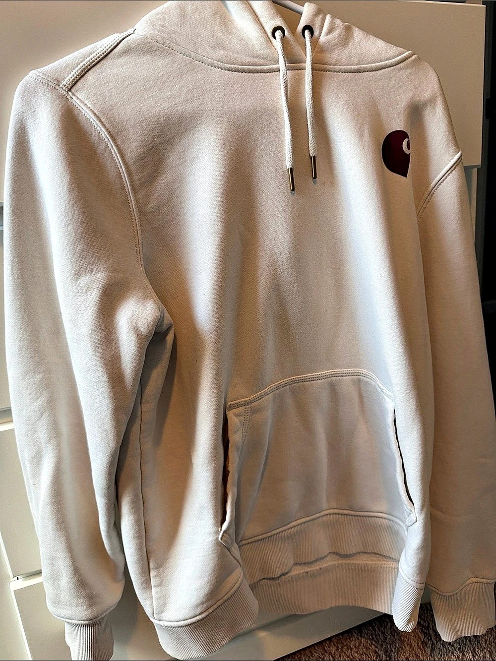 Carhartt WIP White Logo Hoodie Size Large